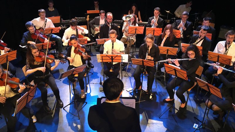 Orchestre Etudiant des Ingénieurs de Liège lors de son premier Concert de printemps dirigé par Tilân Dossogne